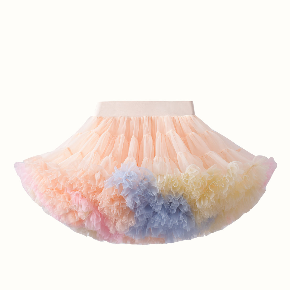 Pastel Ruffle Tulle Skirt – Peach Sorbet
