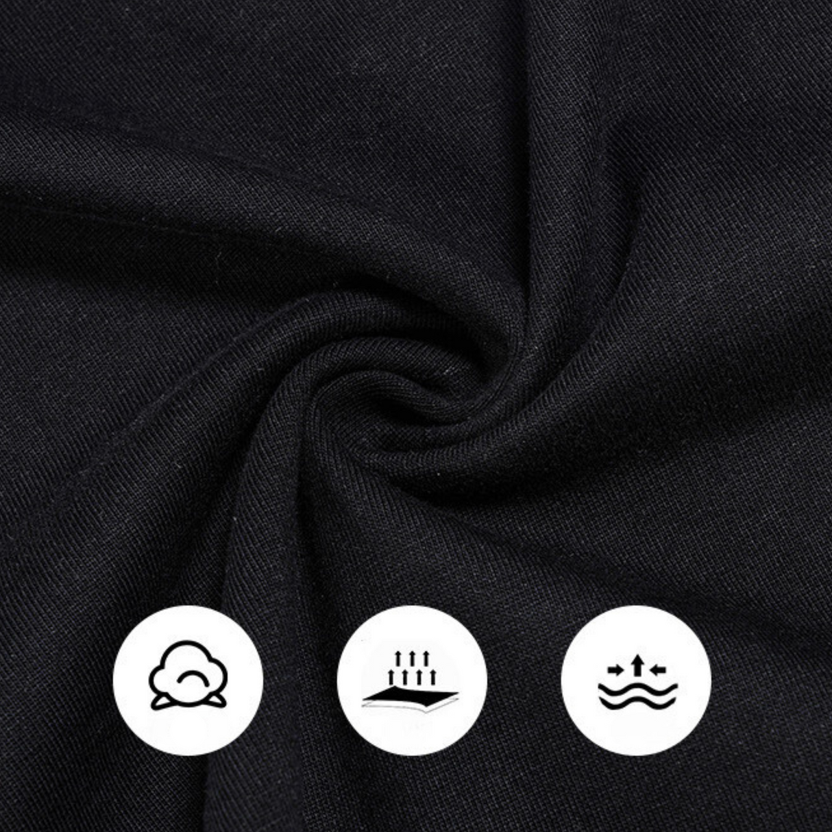 Believe Stacked Text Tee – Black