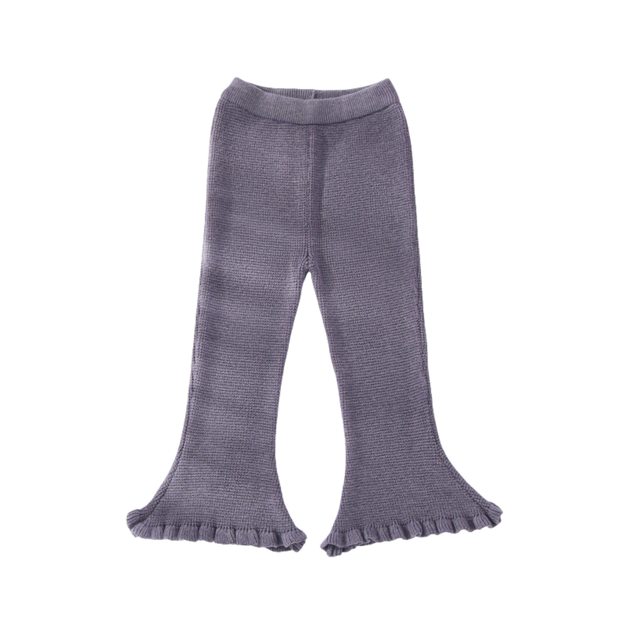Ribbed Knit Flare Pants – Lavender