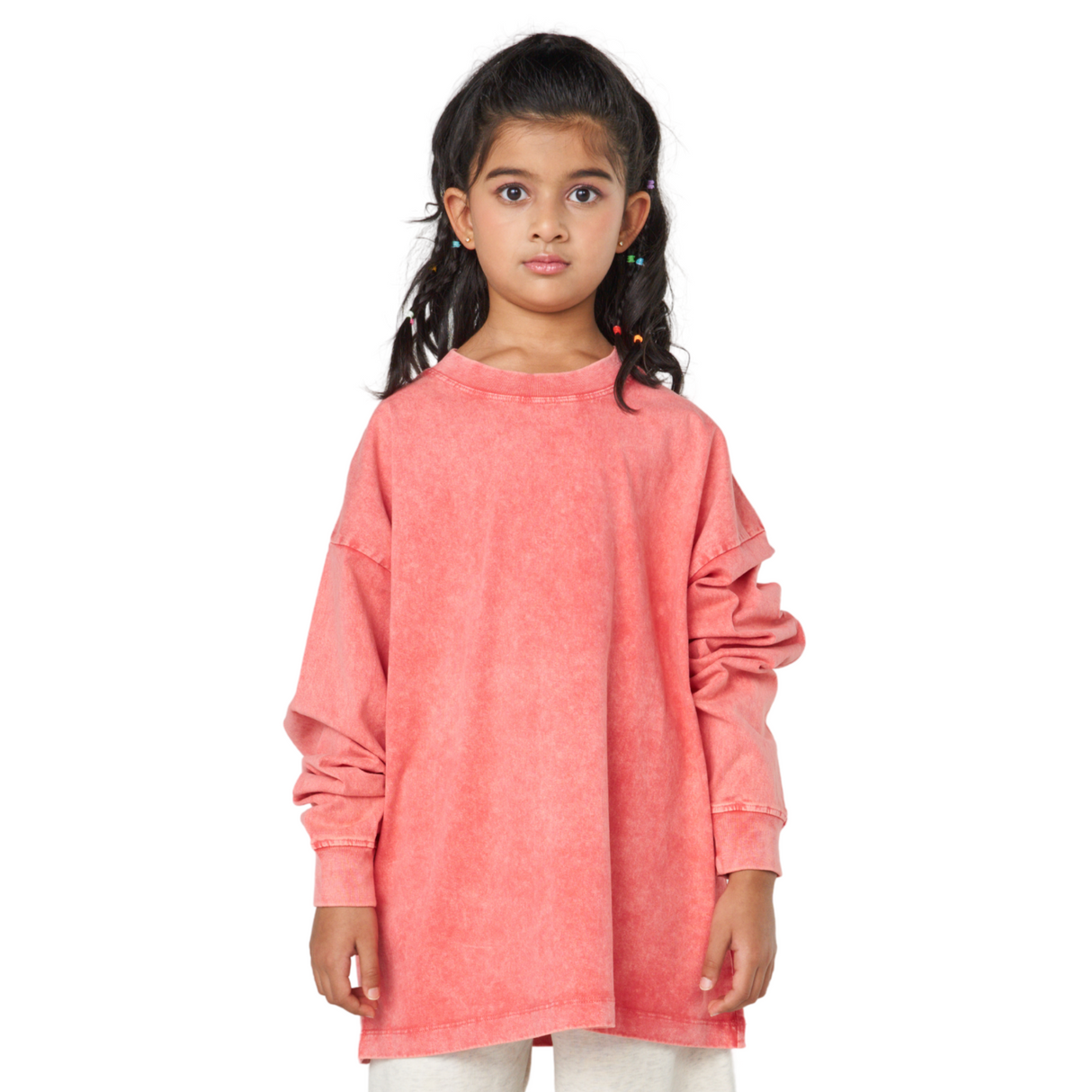 Oversized Vintage Wash Sweatshirt – Charcoal Black