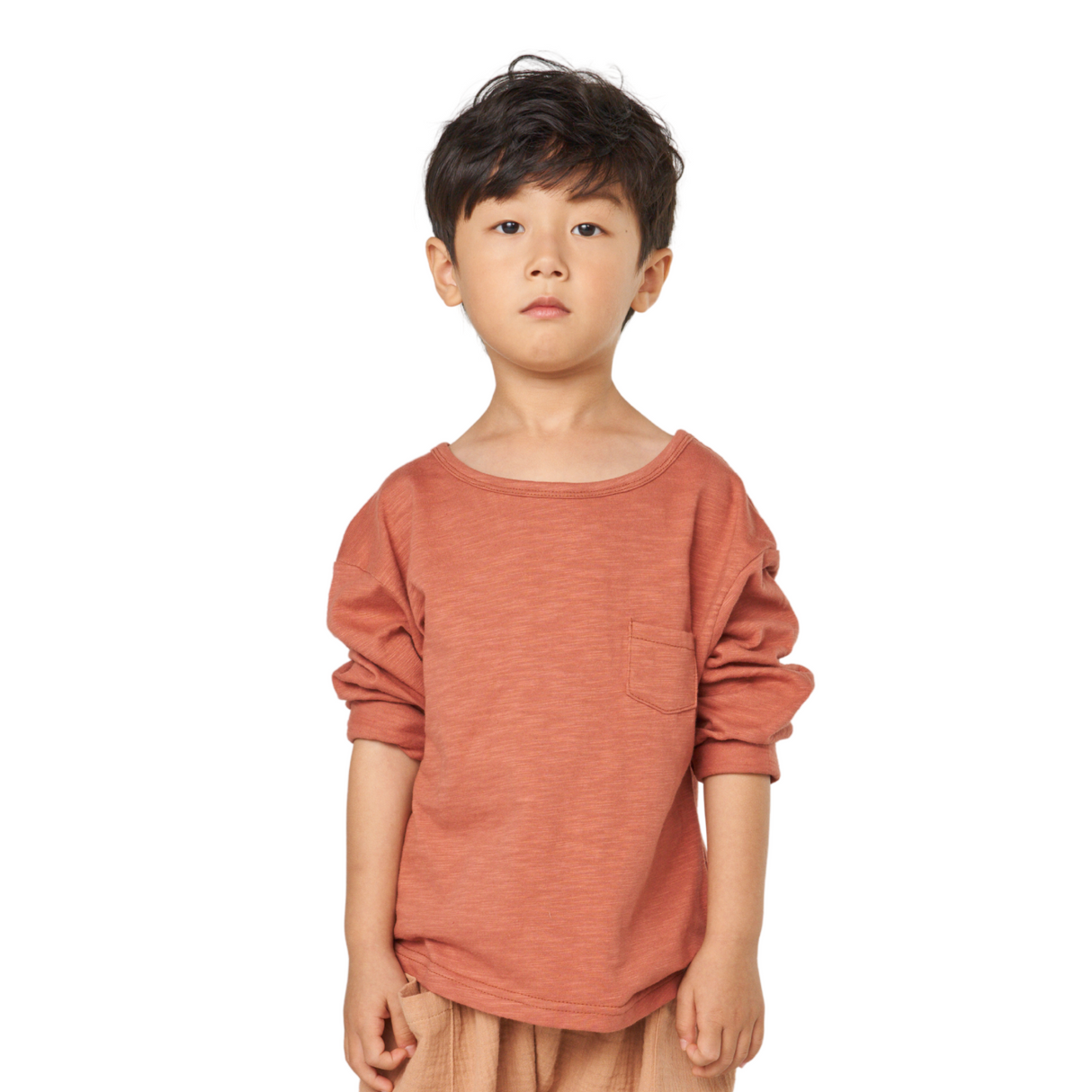 Long Sleeve Pocket Tee – Mocha