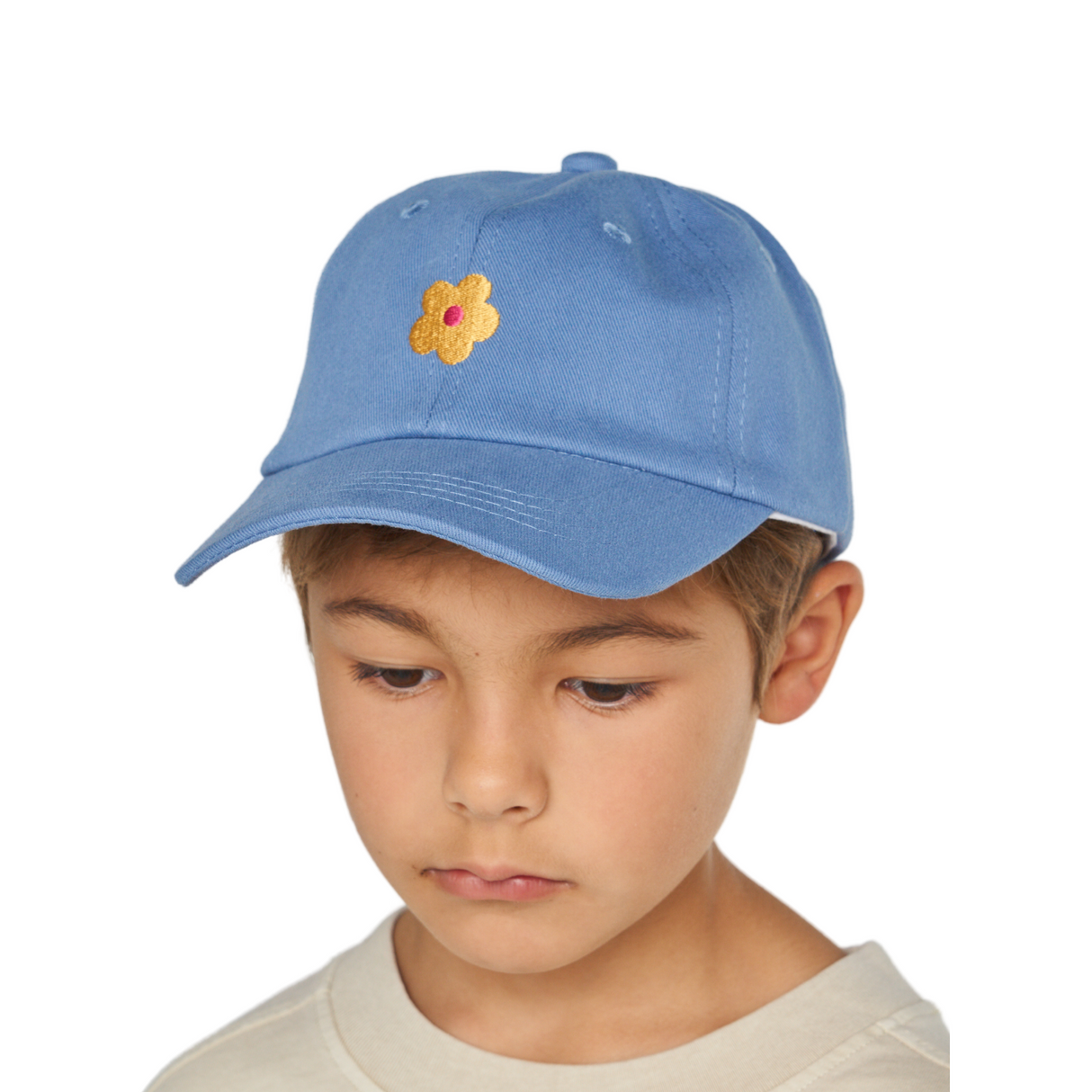 Mini Flower Baseball Cap – Blue