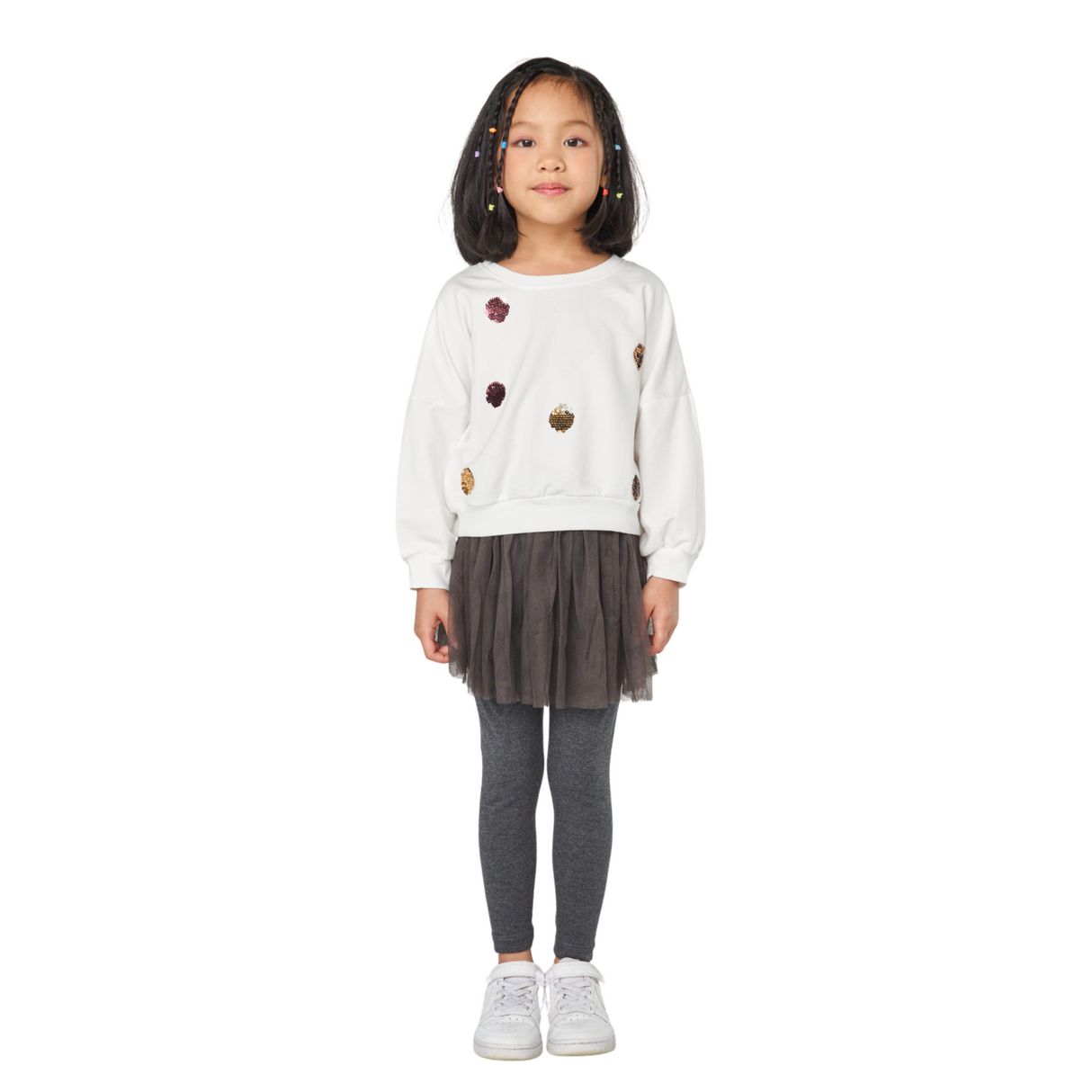 Heart Pop Layered Set – Charcoal