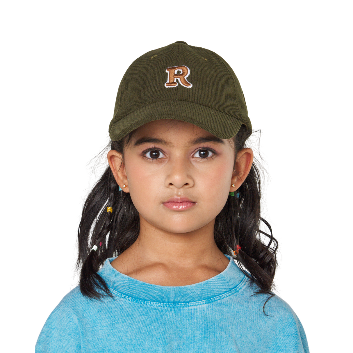 Corduroy R Baseball Cap – Olive Green