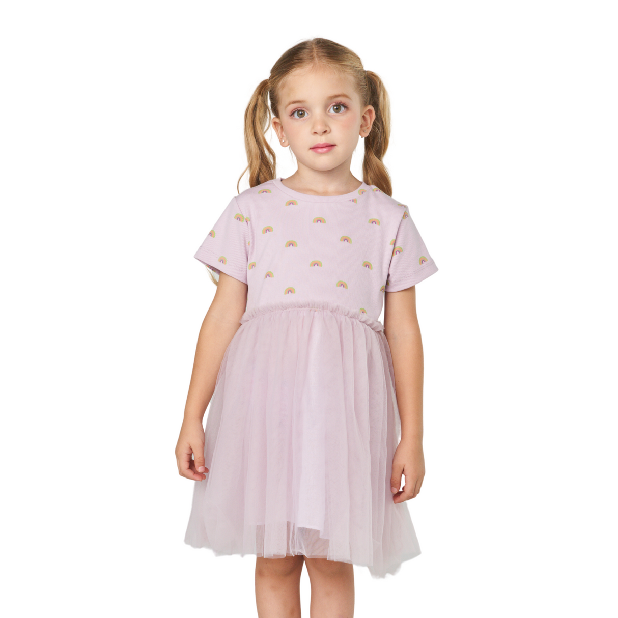 Rainbow Tulle Dress – Lavender Pink