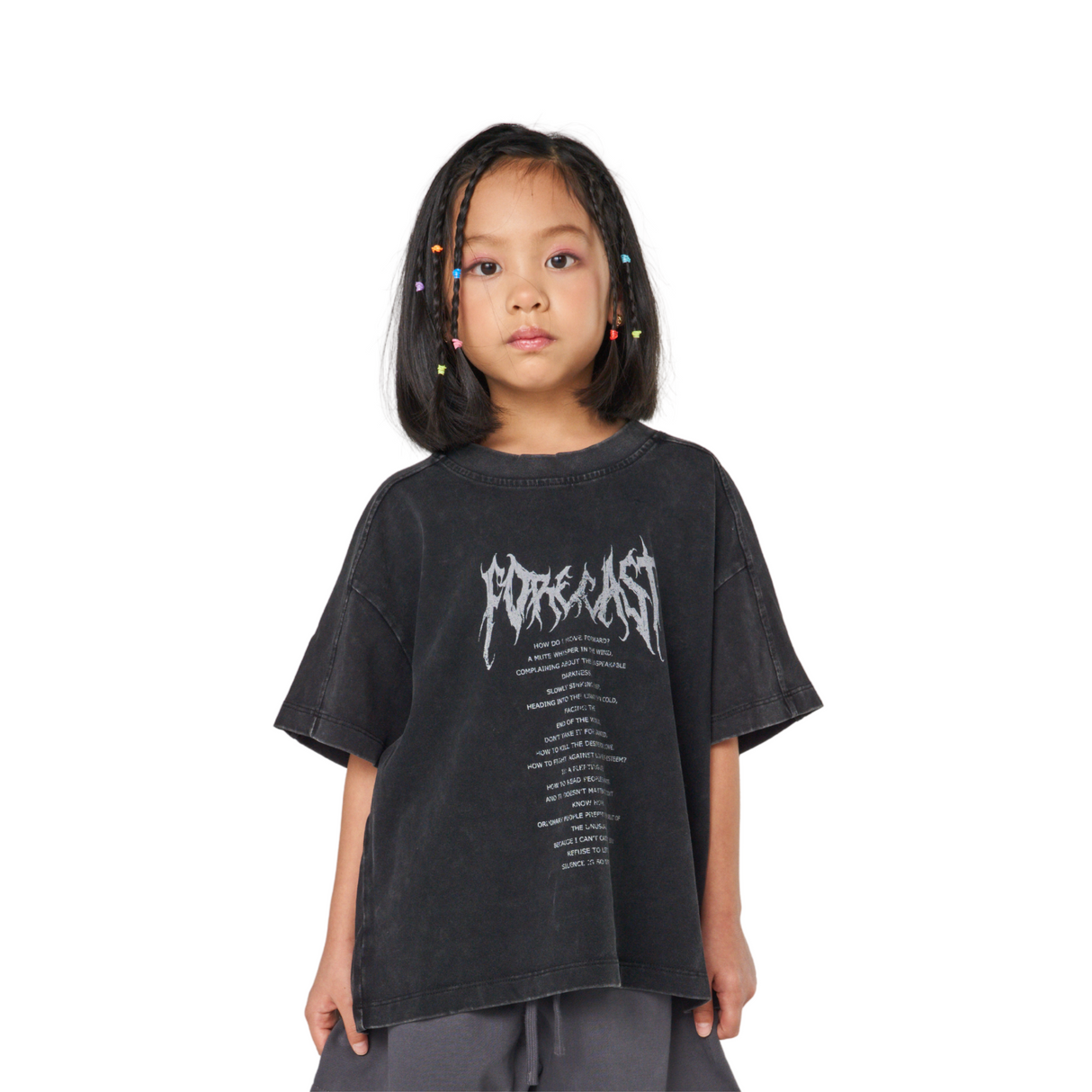 Tour Graphic Oversized Tee – Black