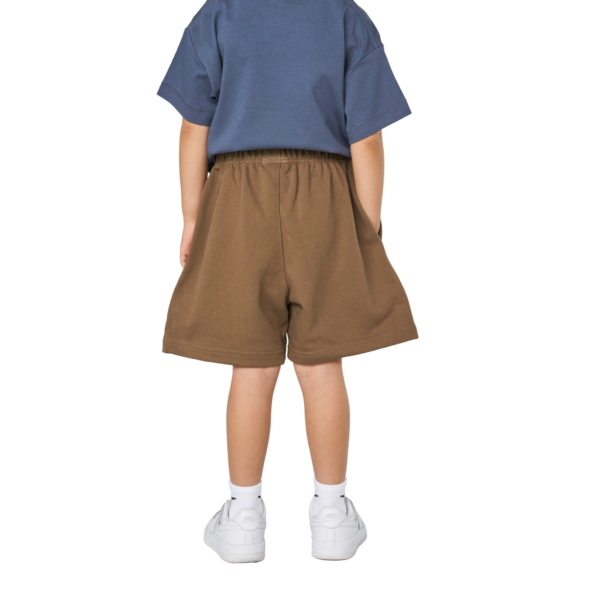 Relaxed Drawstring Shorts – Brown