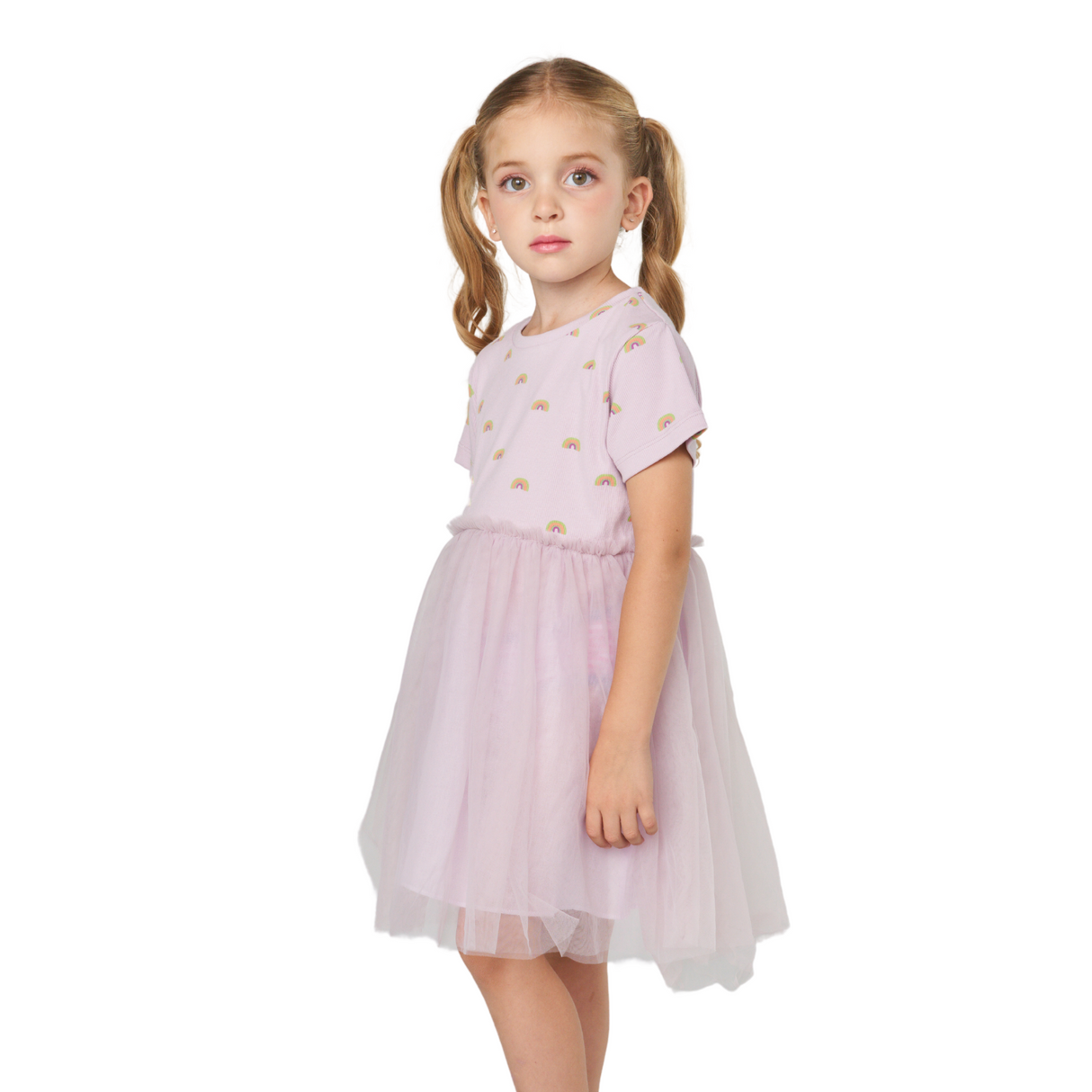 Rainbow Tulle Dress – Lavender Pink
