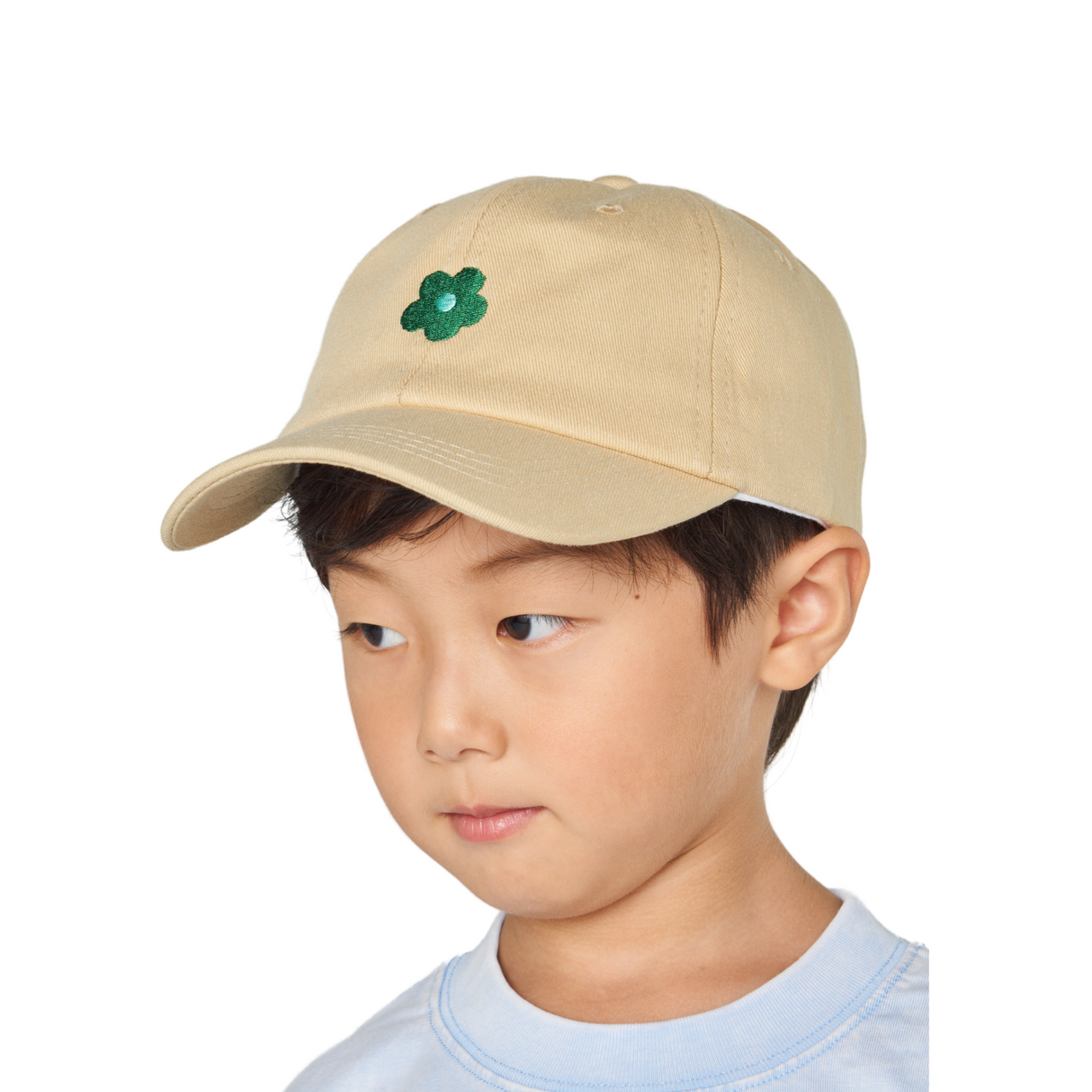Mini Flower Baseball Cap – Beige