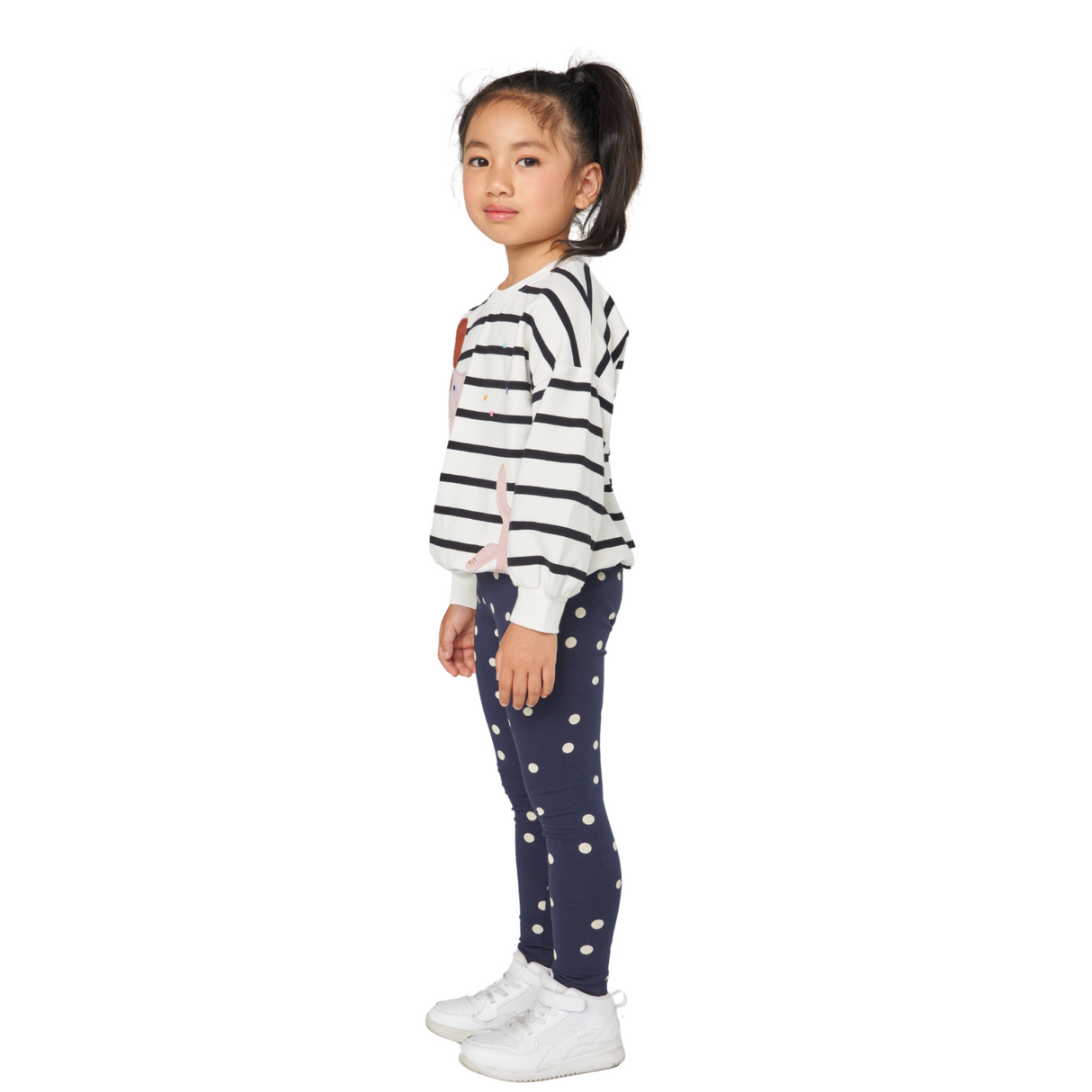Polka Dot Leggings – Navy