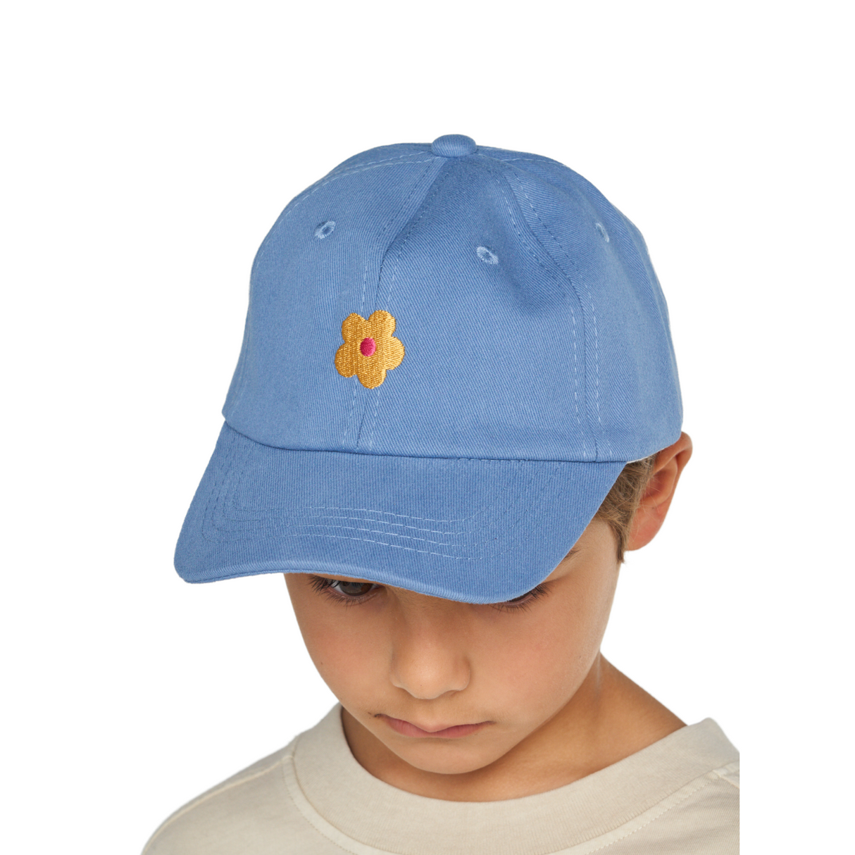 Mini Flower Baseball Cap – Blue