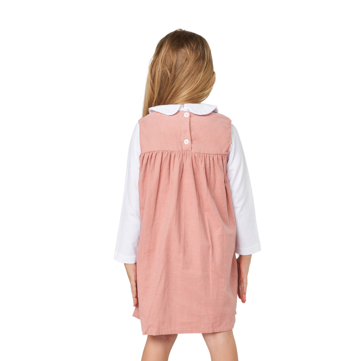 Duck Embroidery Smocked Dress – Dusty Pink