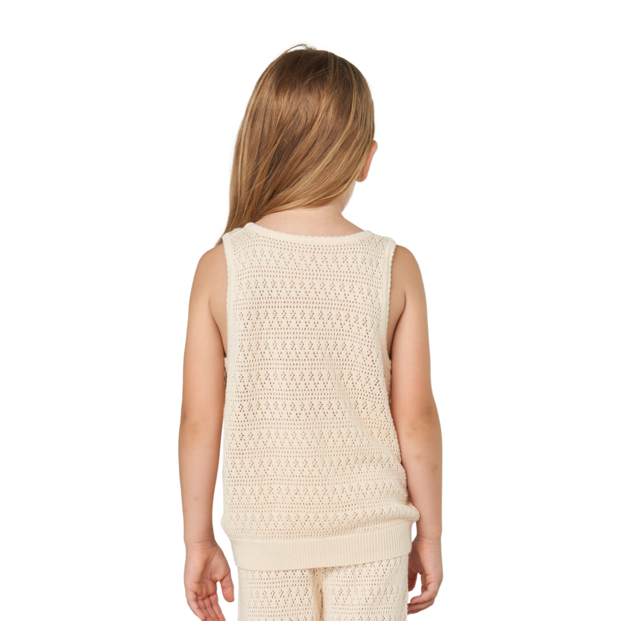 Crochet Knit Tank – Cream