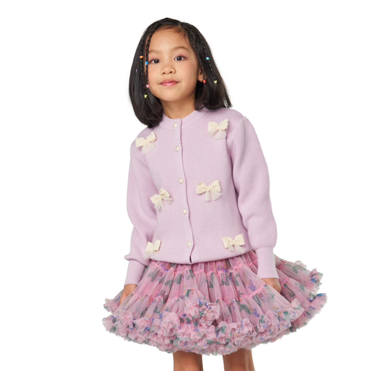 Floral Ruffle Tutu Skirt – Pink Bloom