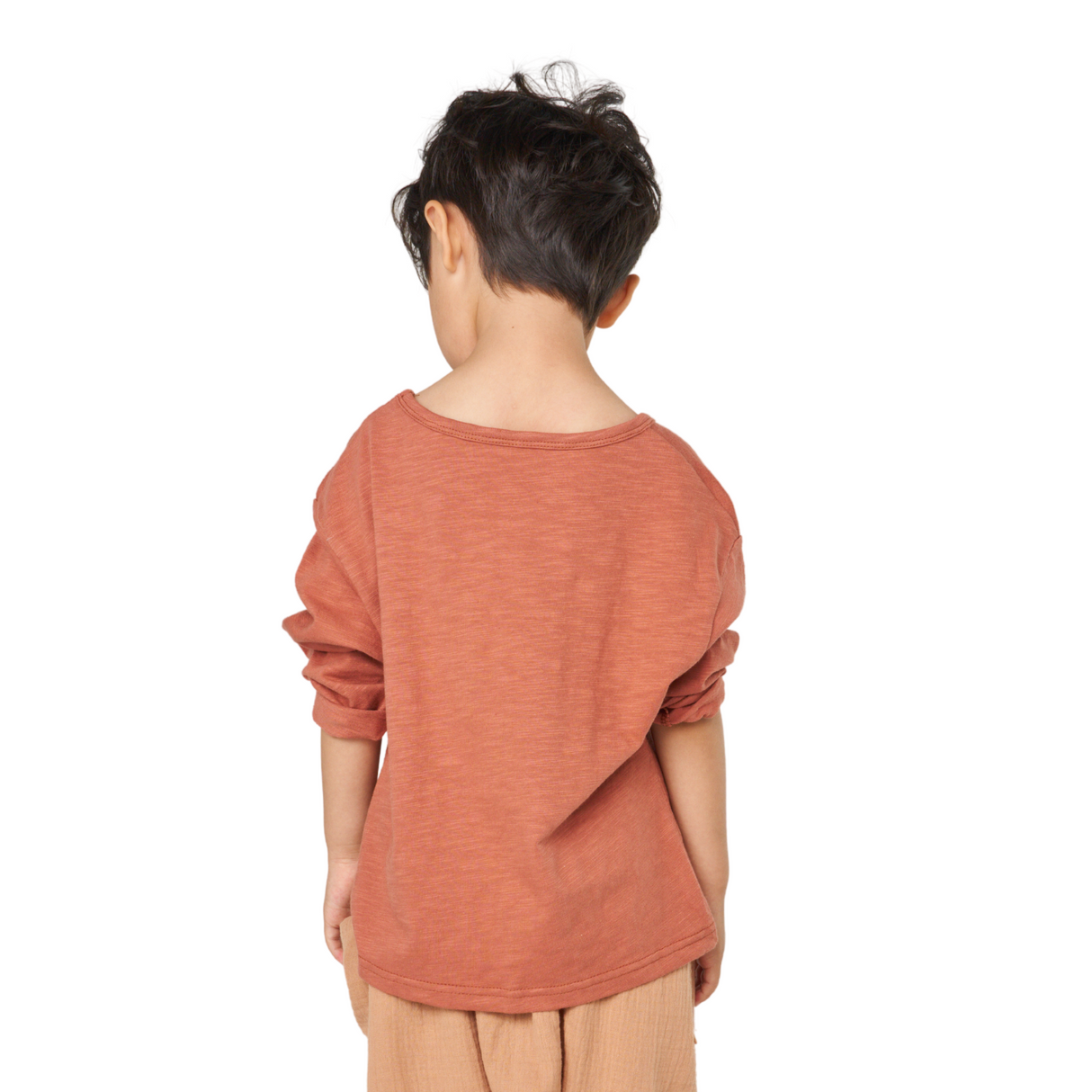 Long Sleeve Pocket Tee – Rust