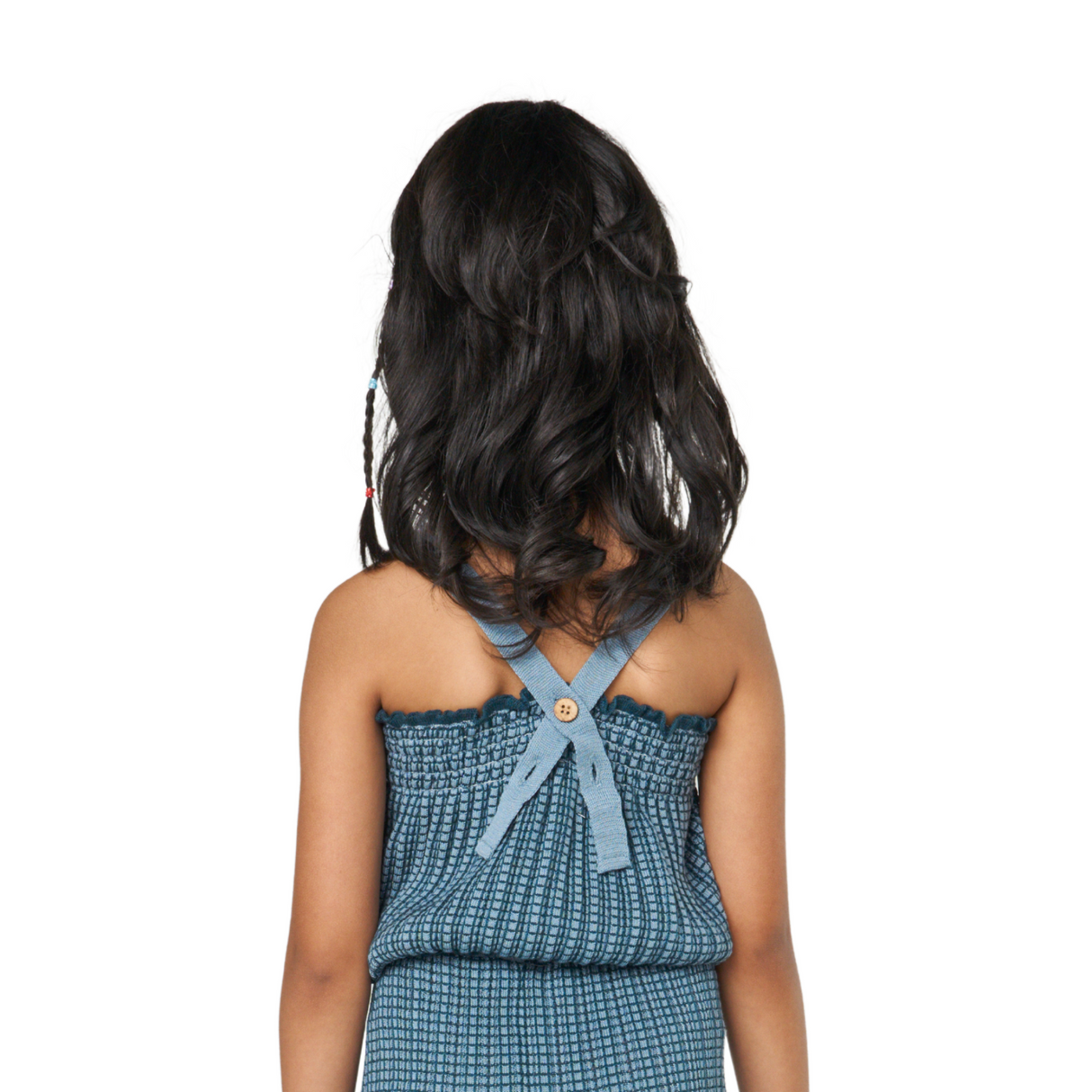 Smocked Check Cami Top – Blue