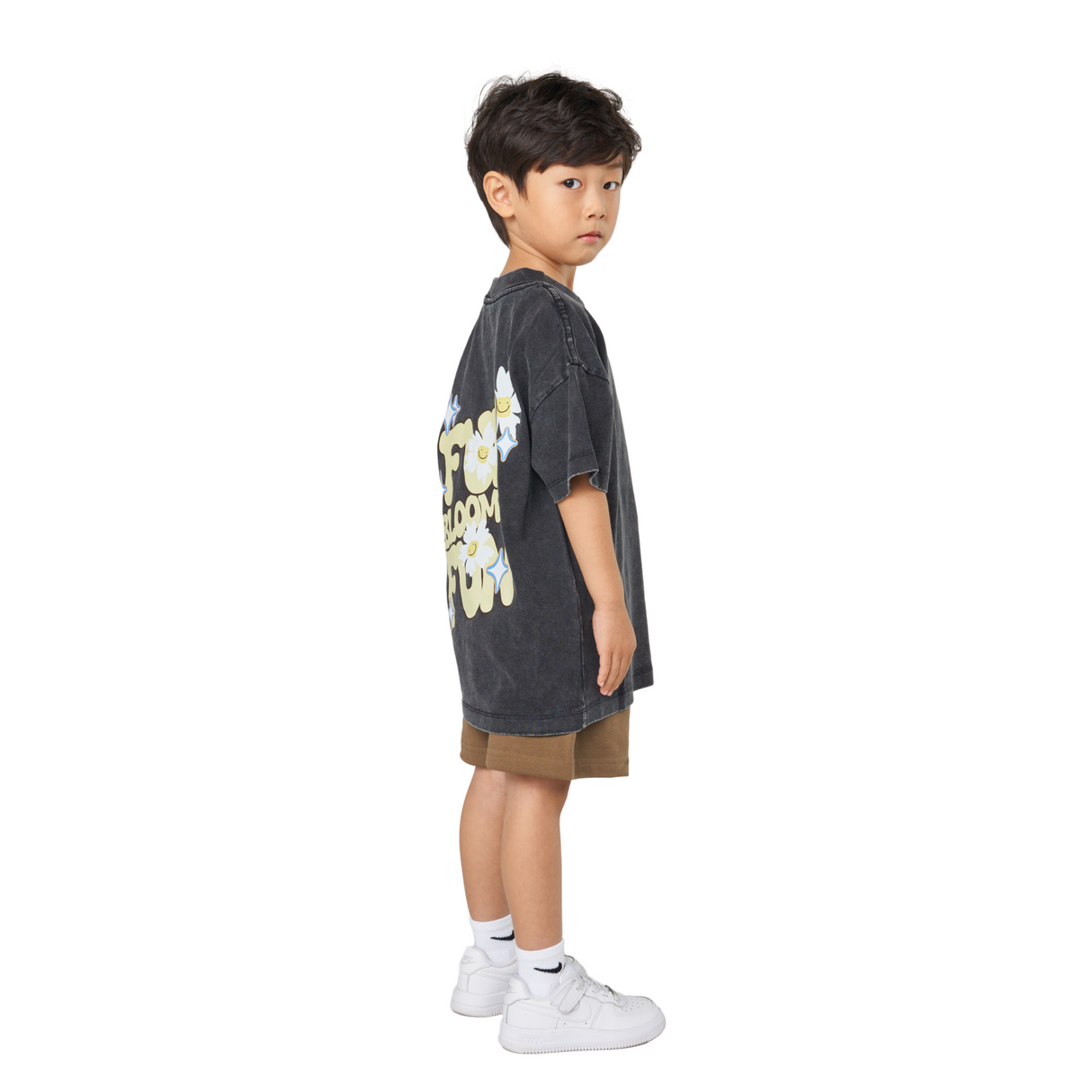 Mini Graphic Tee – Washed Black