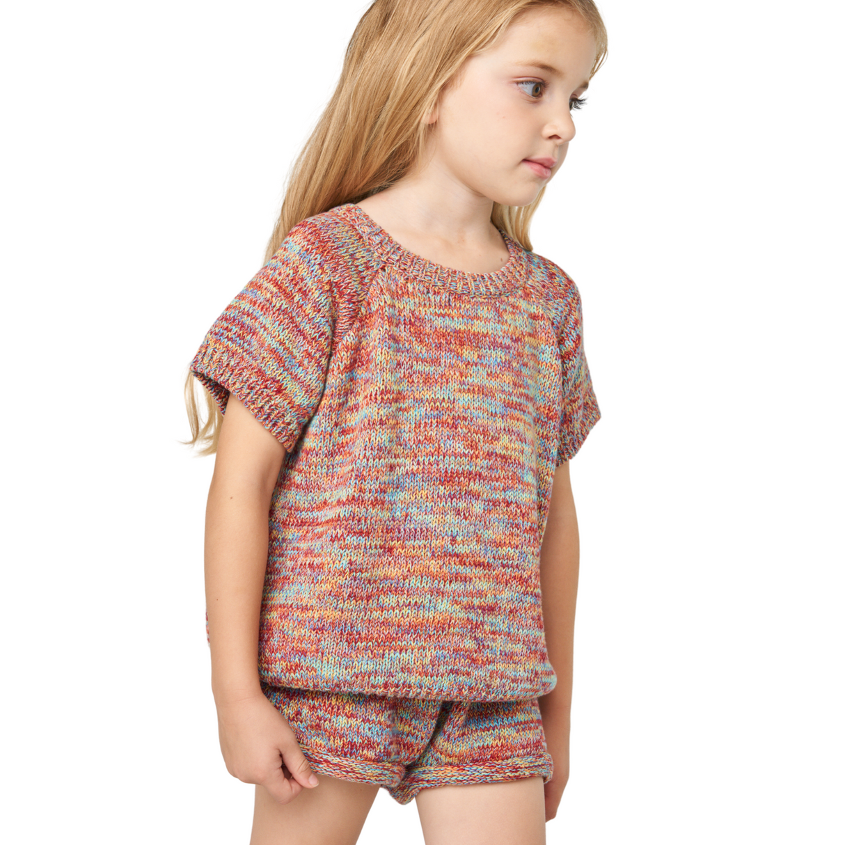 Multicolor Knit Set – Top and Shorts