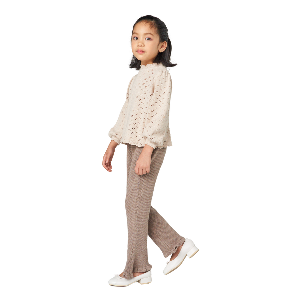 Ribbed Knit Flare Pants – Cocoa
