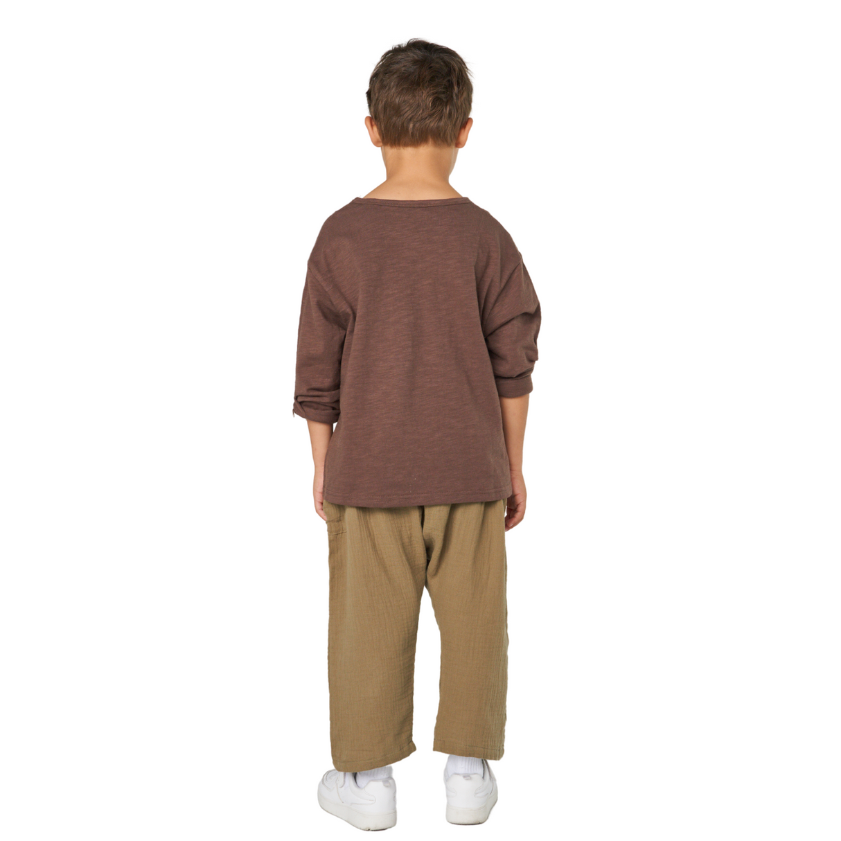 Relaxed Cotton Pants – Olive