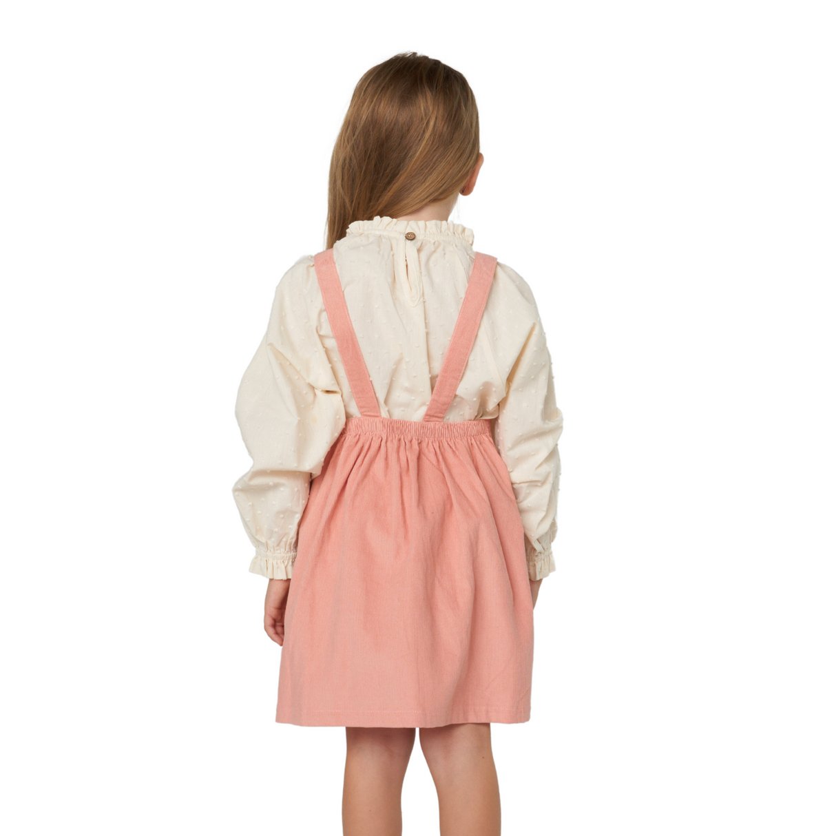 Corduroy Pinafore Dress – Blush Pink