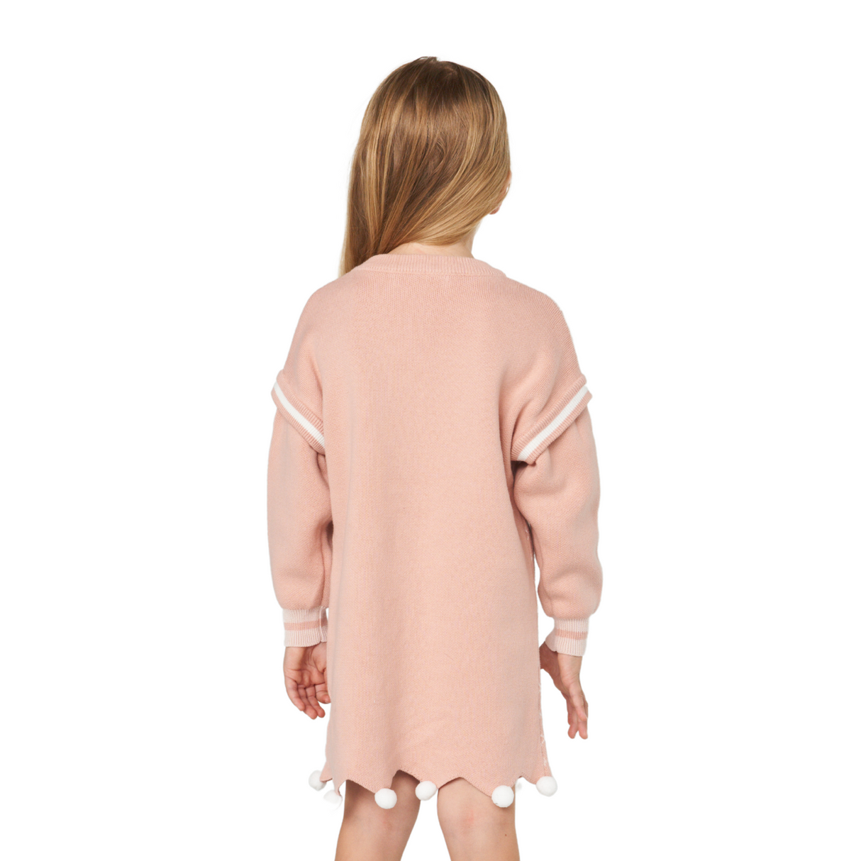 Argyle Knit Sweater Dress – Blush Pink