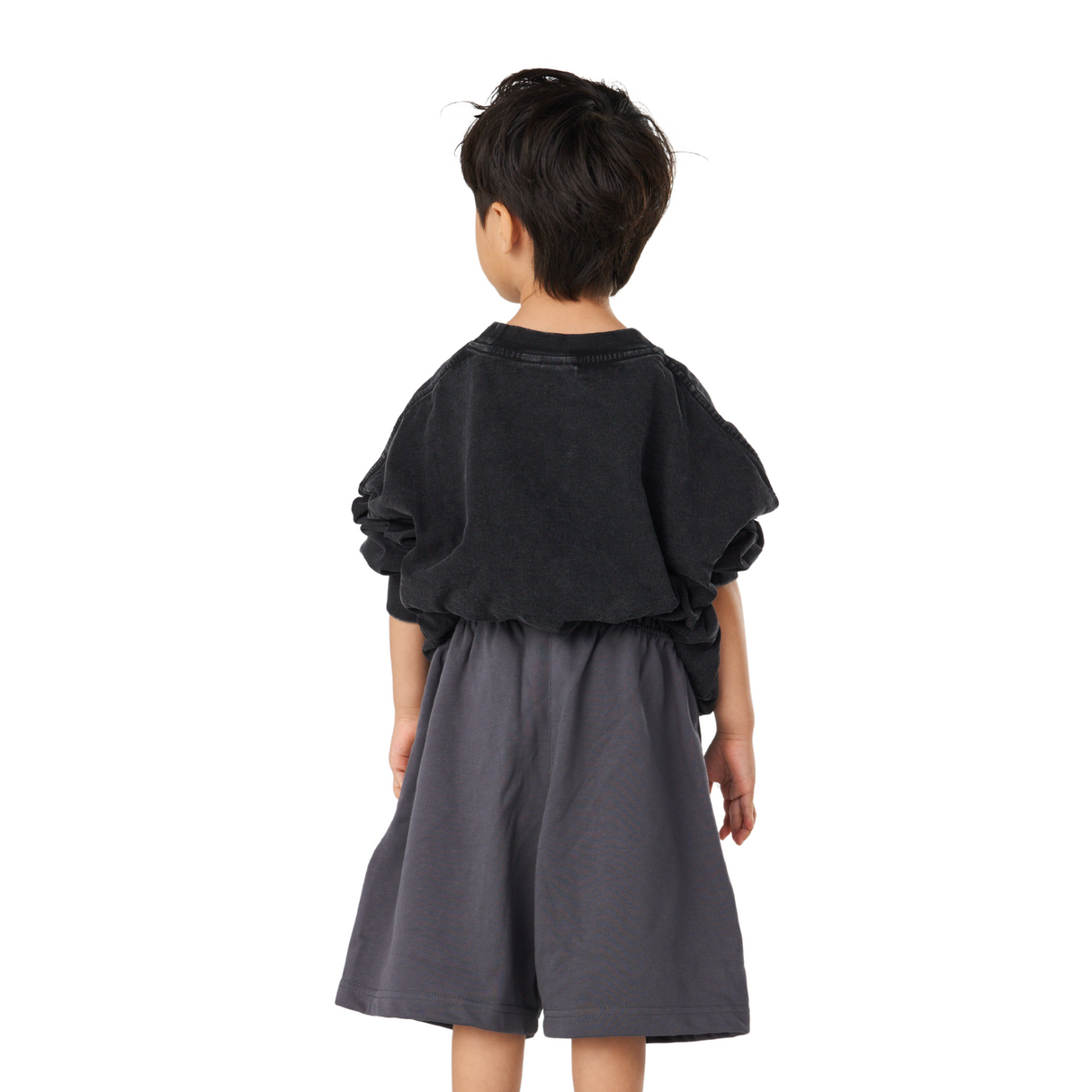 Relaxed Drawstring Shorts – Charcoal