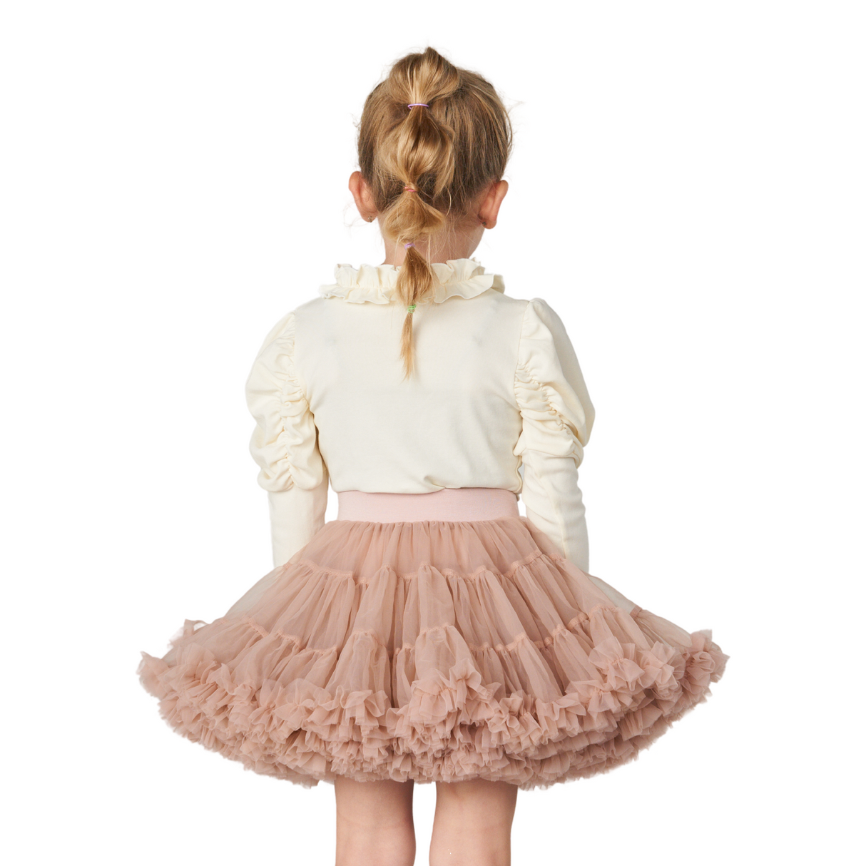 Layered Ruffle Tulle Skirt – Dusty Pink
