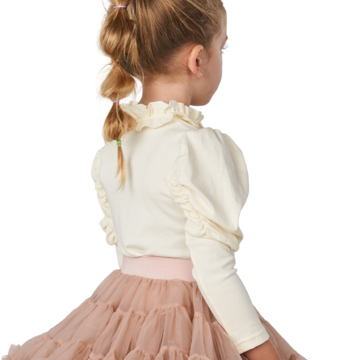 Ruffle Mock Neck Top – Ivory