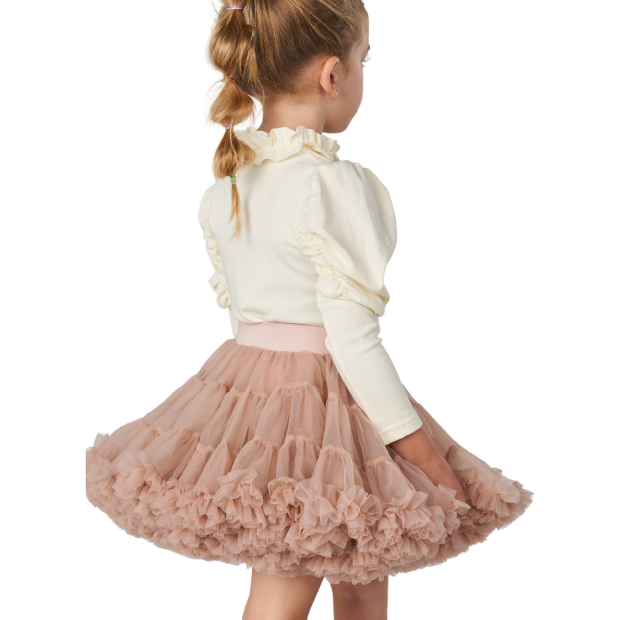 Layered Ruffle Tulle Skirt – Dusty Pink