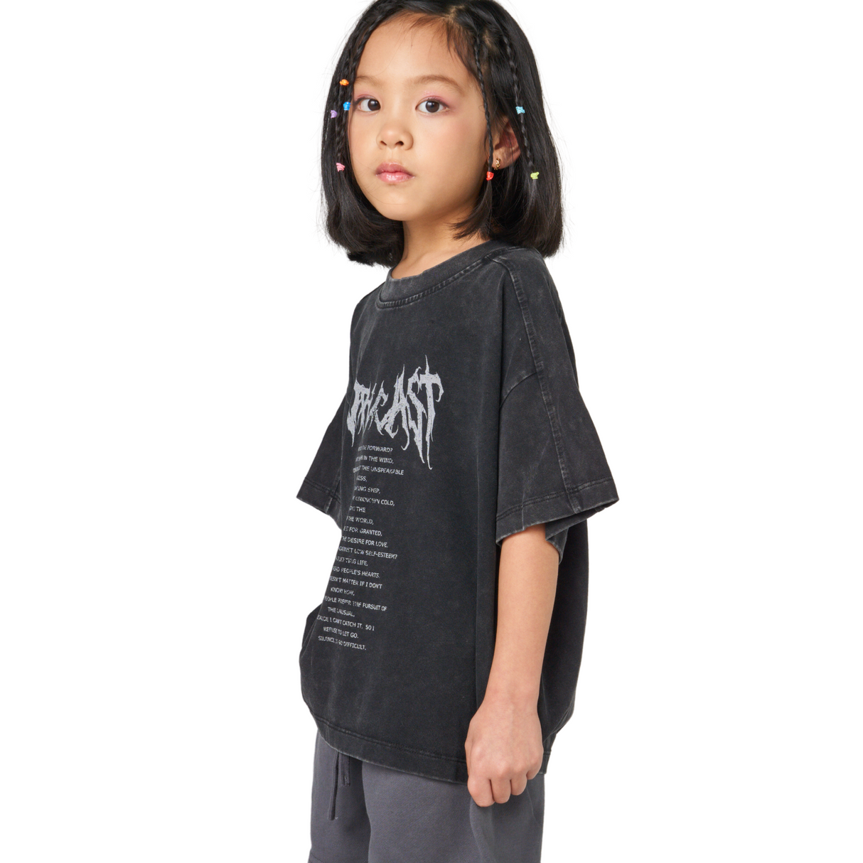 Tour Graphic Oversized Tee – Black