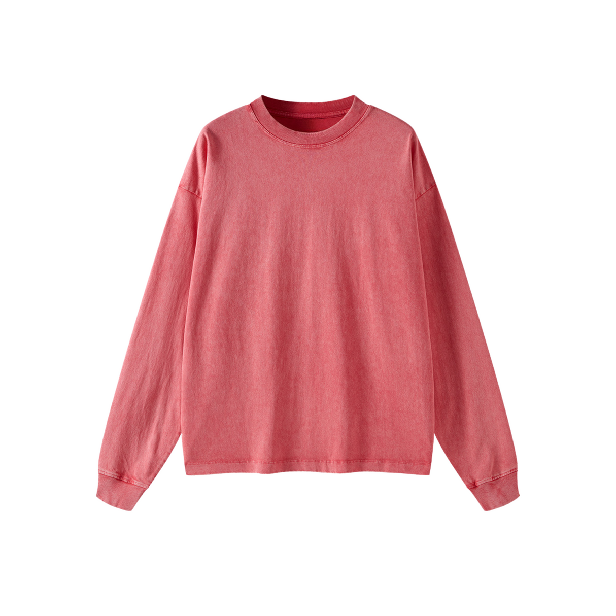 Oversized Vintage Wash Sweatshirt – Coral Pink