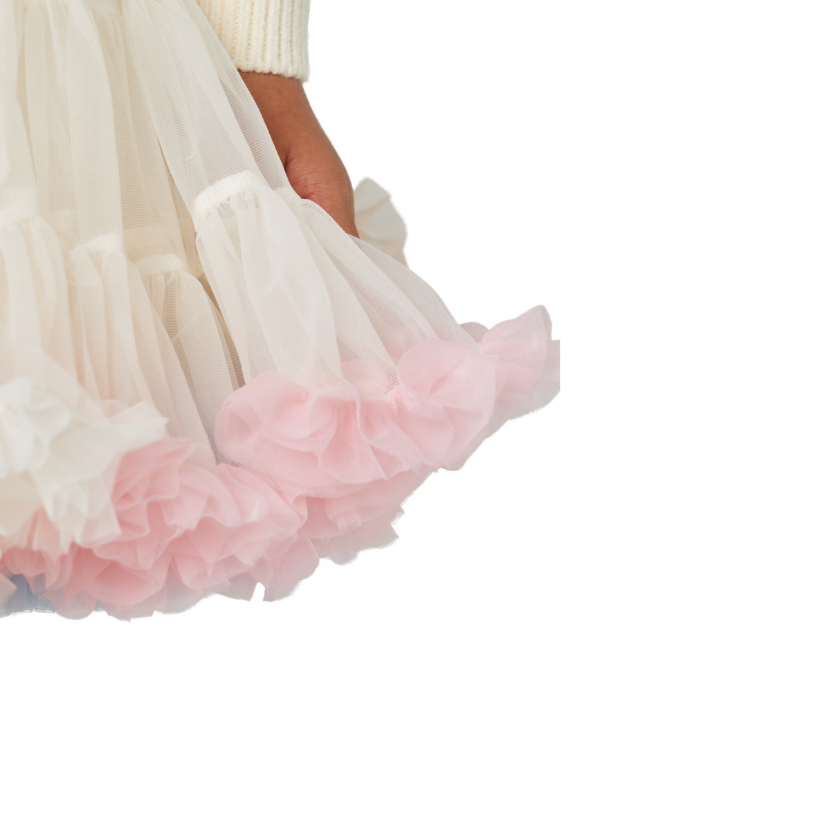 Pastel Ruffle Tulle Skirt – Cloud Cream