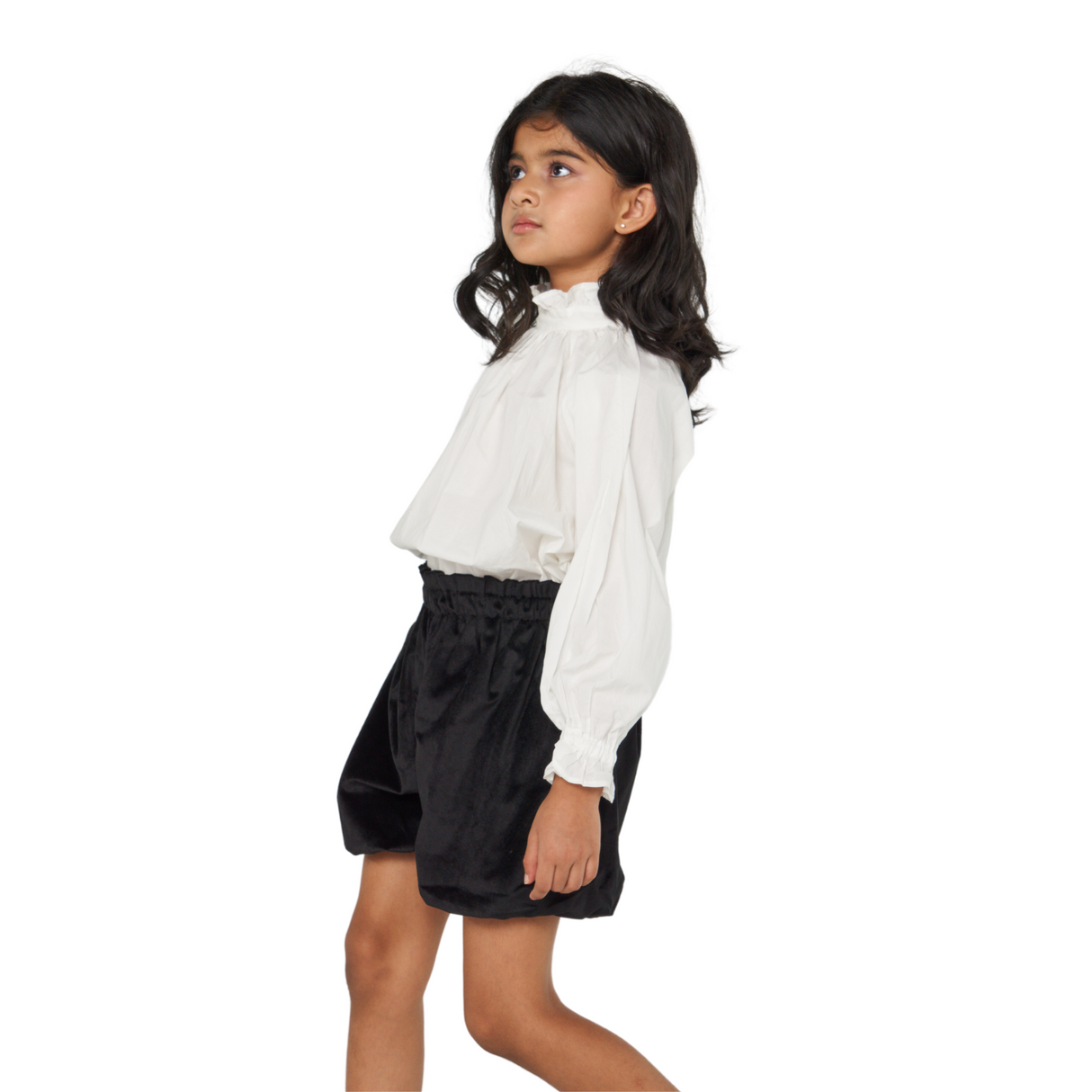 Ruffle Neck Blouse – Soft White