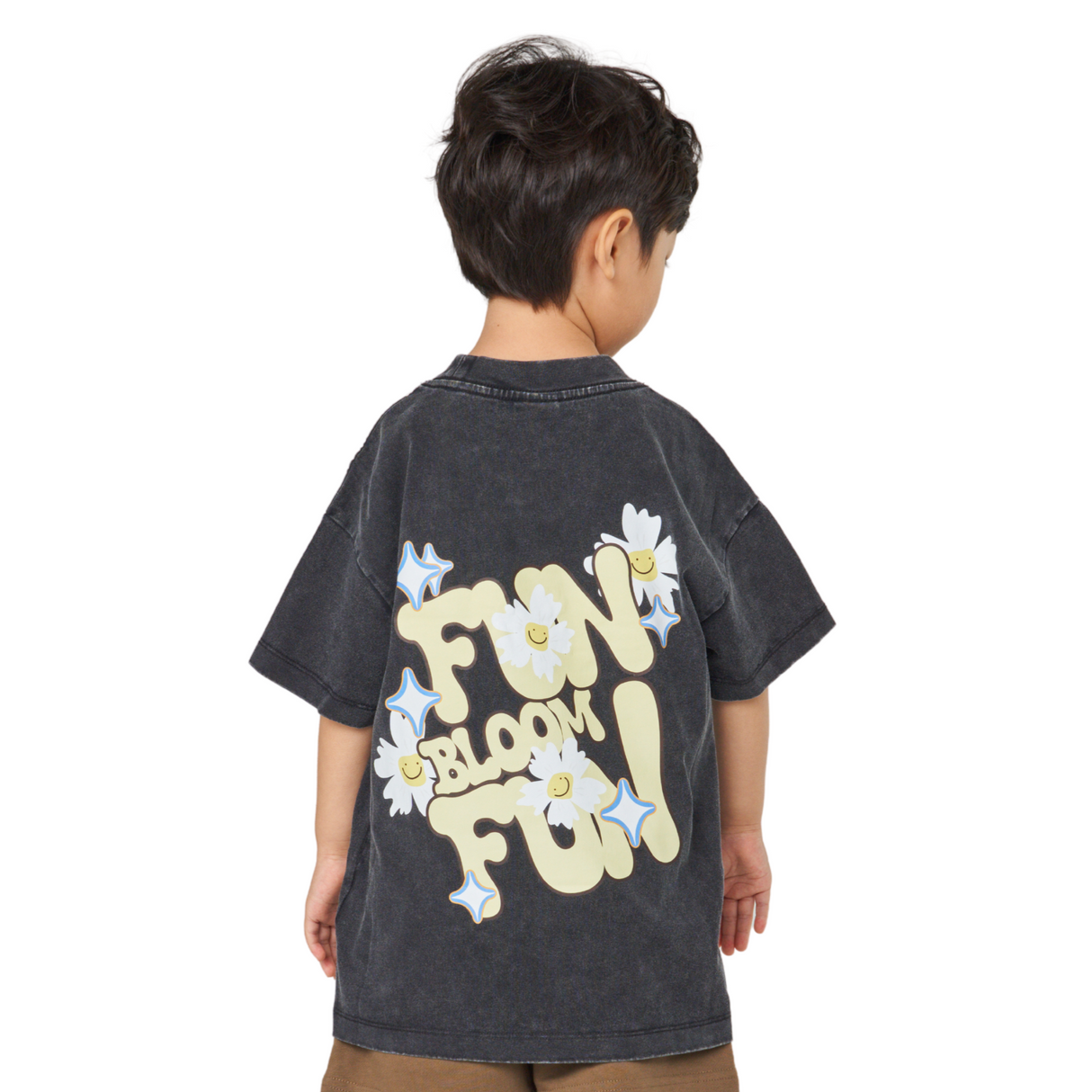 Mini Graphic Tee – Washed Black