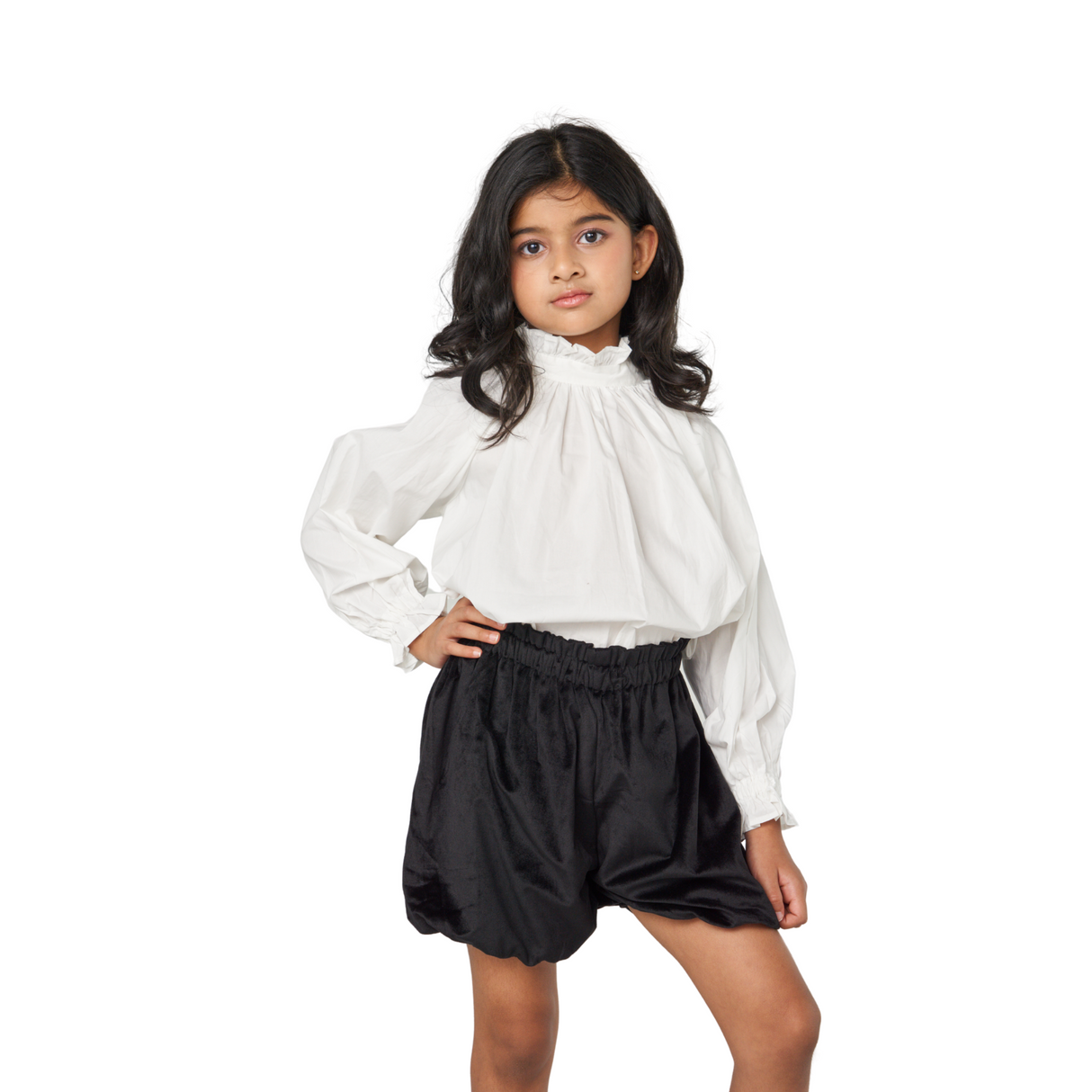 Bubble Satin Shorts – Black