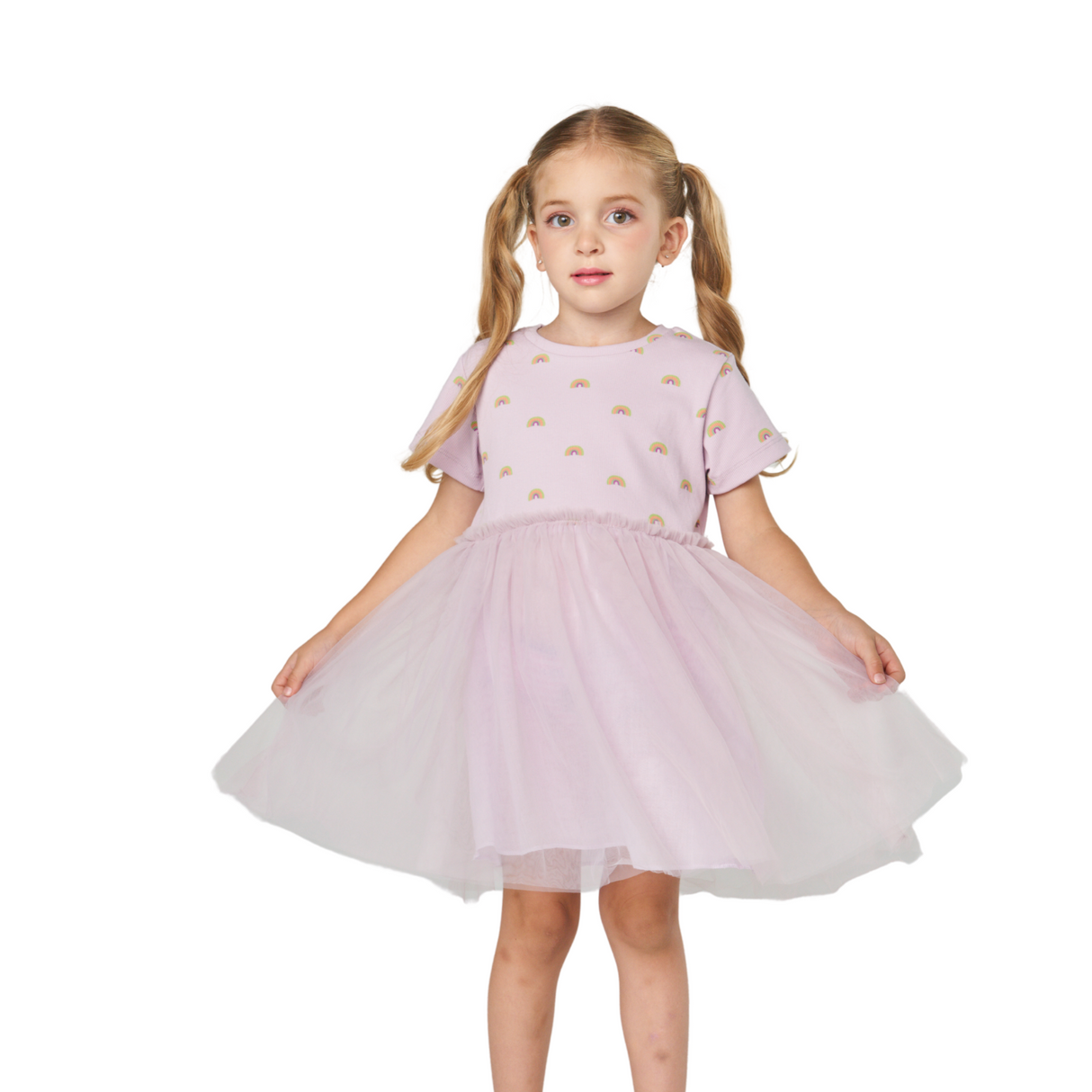 Rainbow Tulle Dress – Lavender Pink