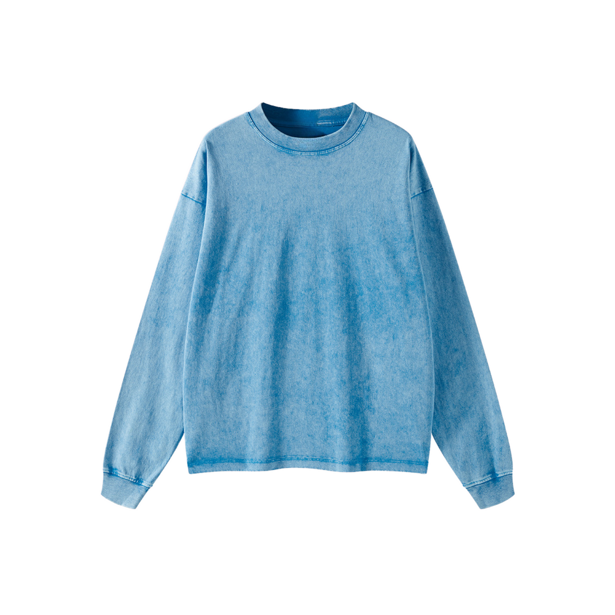 Oversized Vintage Wash Sweatshirt – Aqua Blue