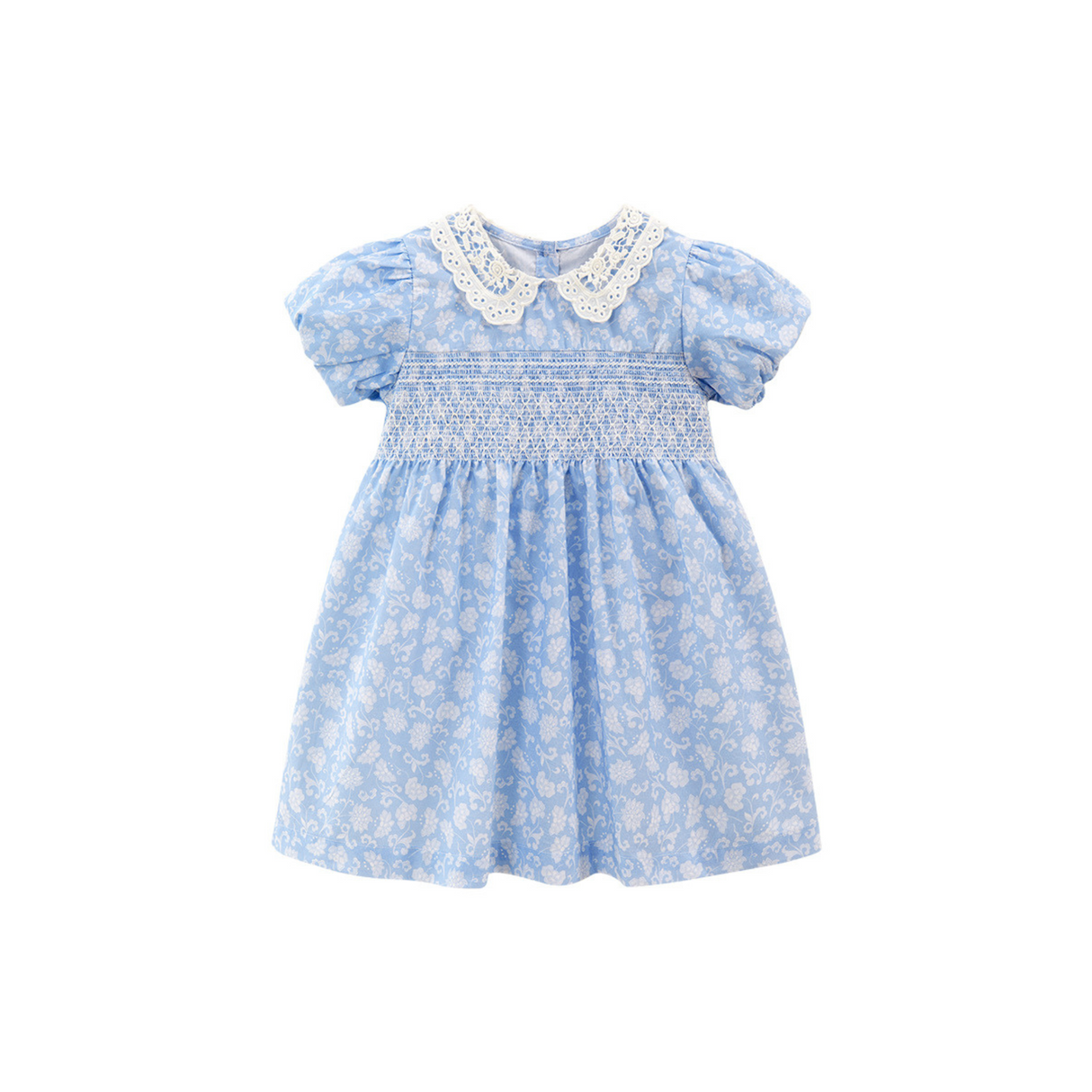 Powder Blue Lace Collar Dress