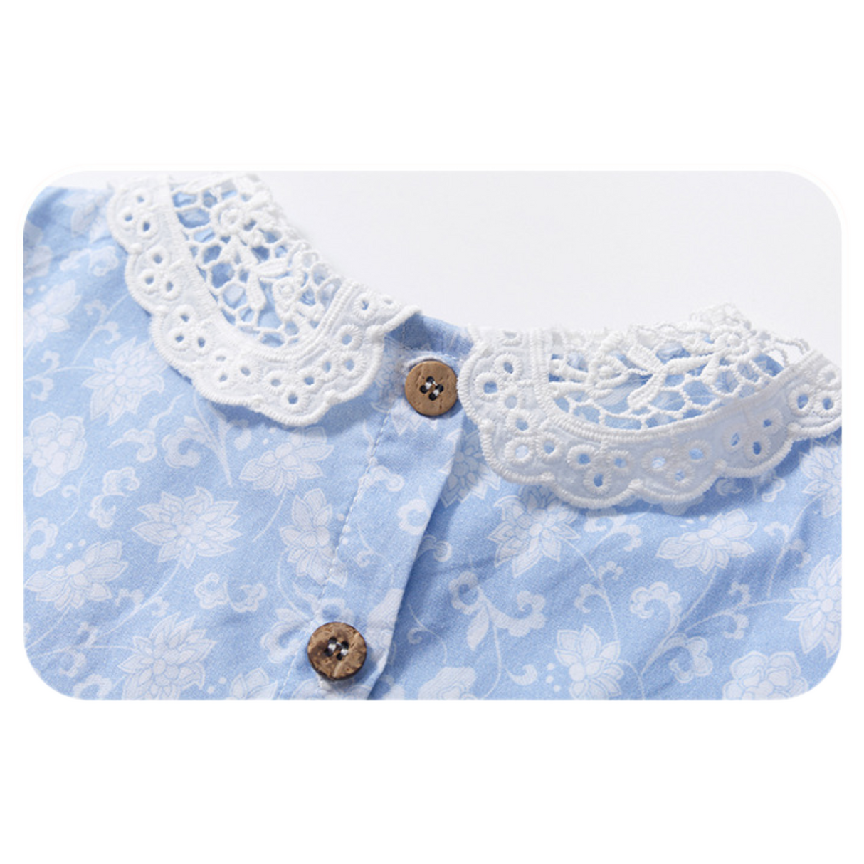 Powder Blue Lace Collar Dress