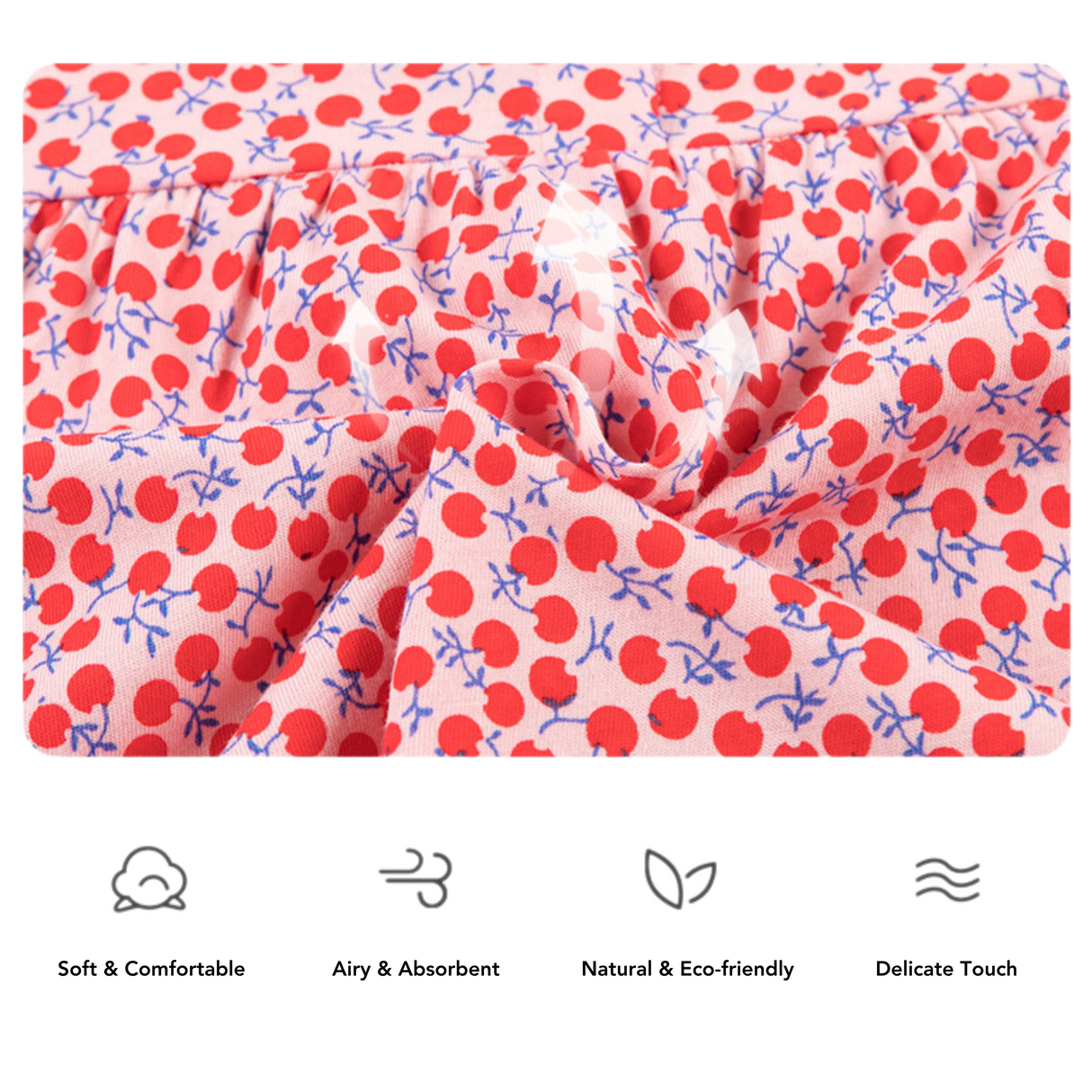 Red Floral Smocked Dress with White Collar