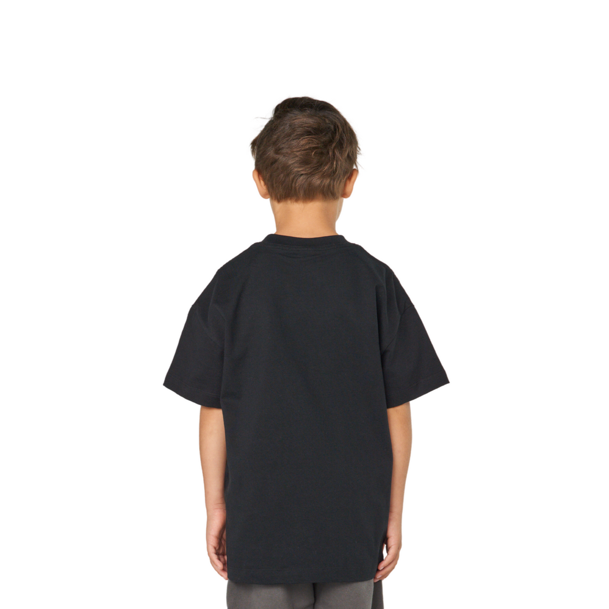 Believe Stacked Text Tee – Black