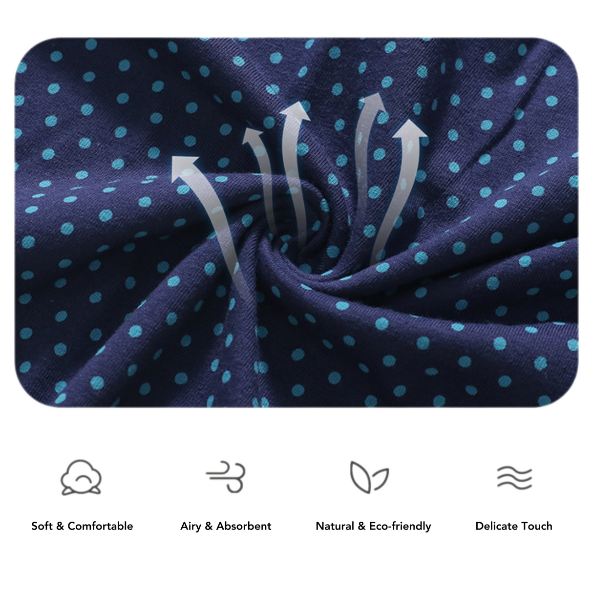 Navy Polka Dot Goose Print Dress