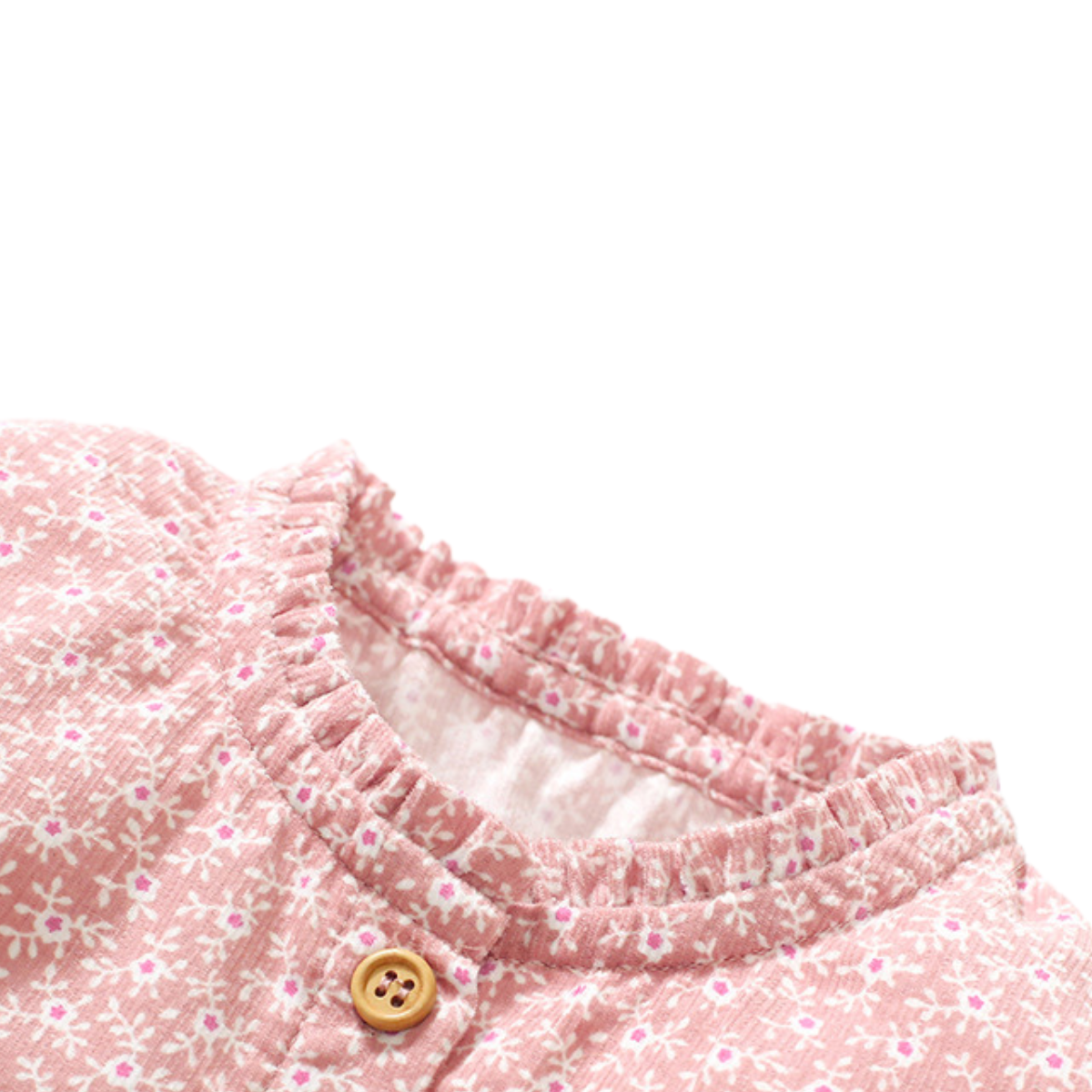 Button-Front Floral Dress – Pink