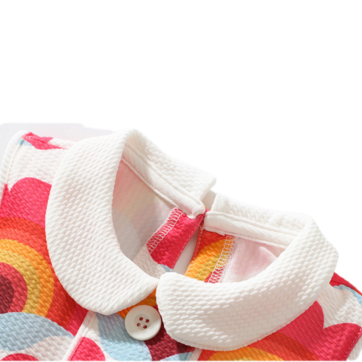 Sunset Bloom Sleeveless Dress – Pink Rainbow Floral