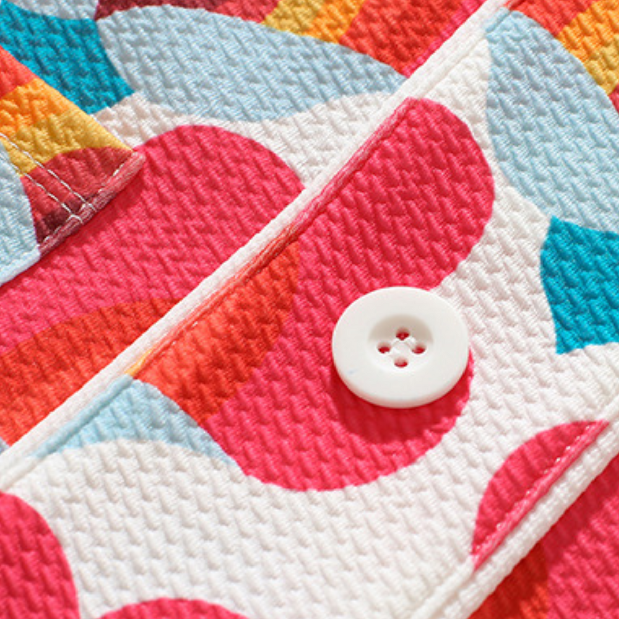 Sunset Bloom Sleeveless Dress – Pink Rainbow Floral