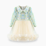 Light Green Super Puffy Tiered Cake Dress