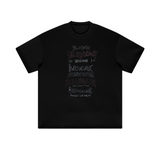 Black Street Style Letter Print T-Shirt