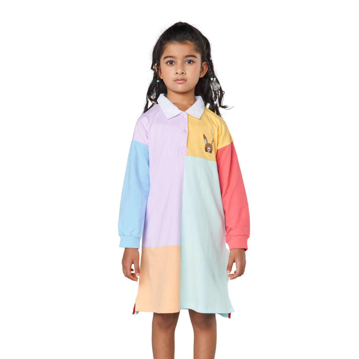 Color Blocked Cotton Dress