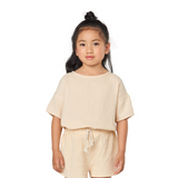 Beige Cotton Soft Casual T-Shirt